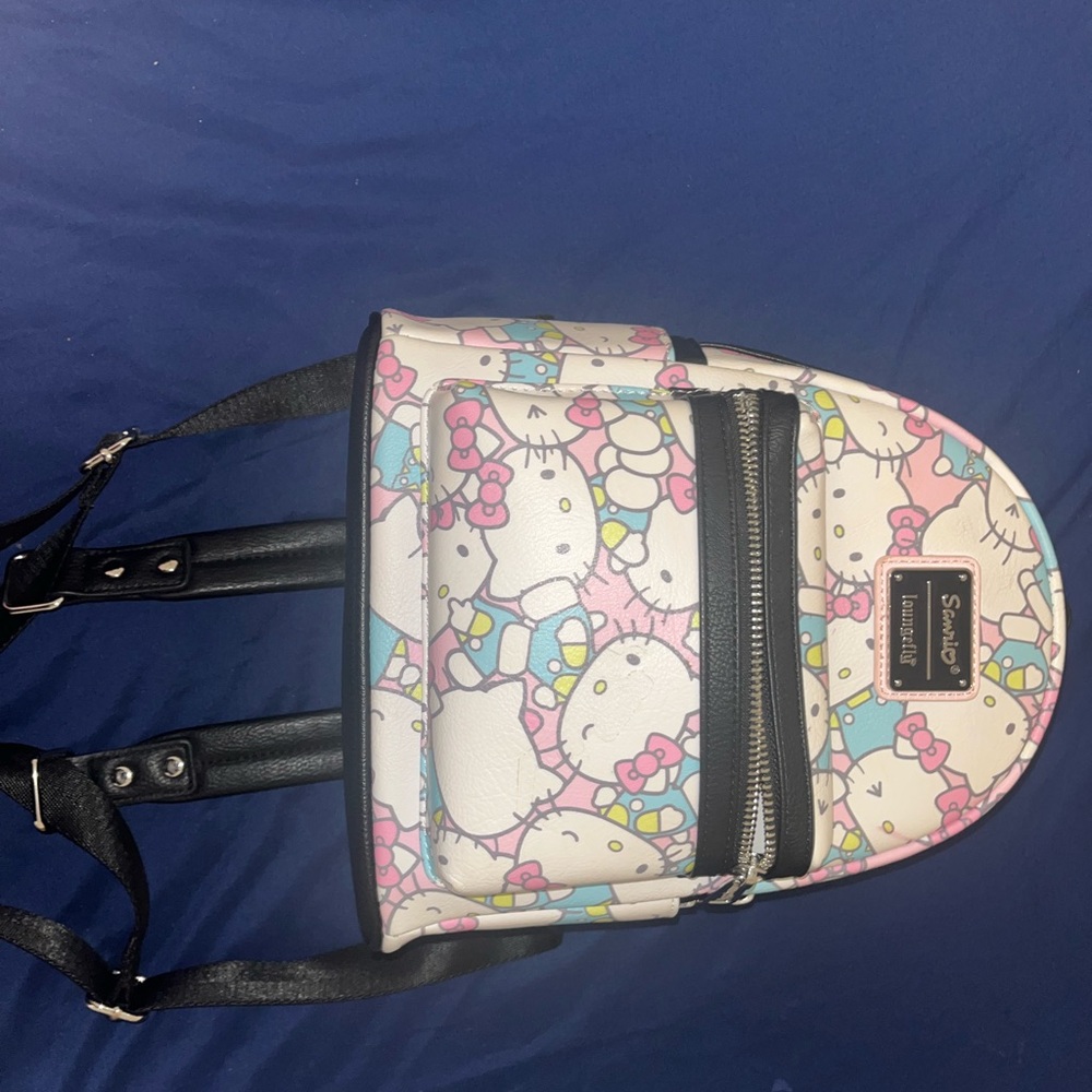 Hello Kitty White and Pink Backpack with Playful Design